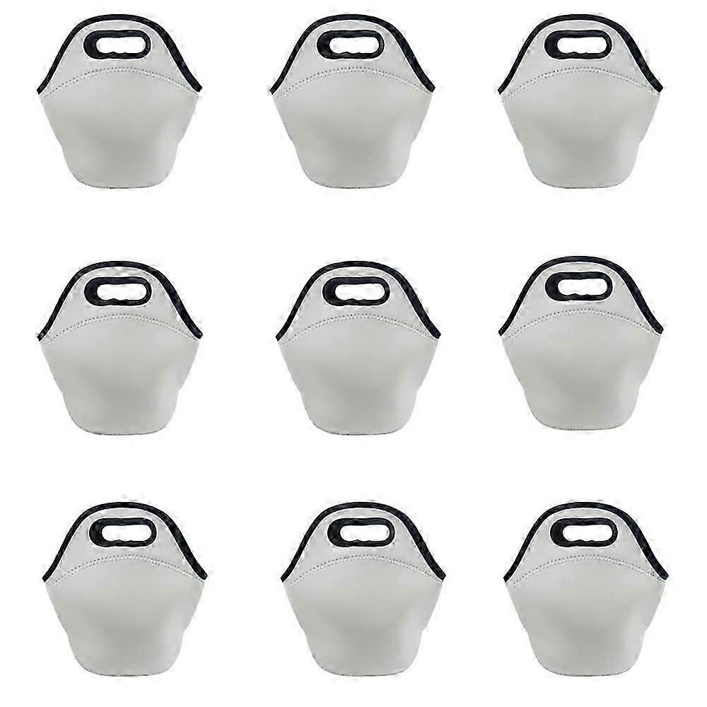 6 pcs Sublimation Blank Réutilisable Sacs à Lunch Isolés pour Presse à Chaud Nourriture Transporter 11.8 x 11.8 in-Yvan