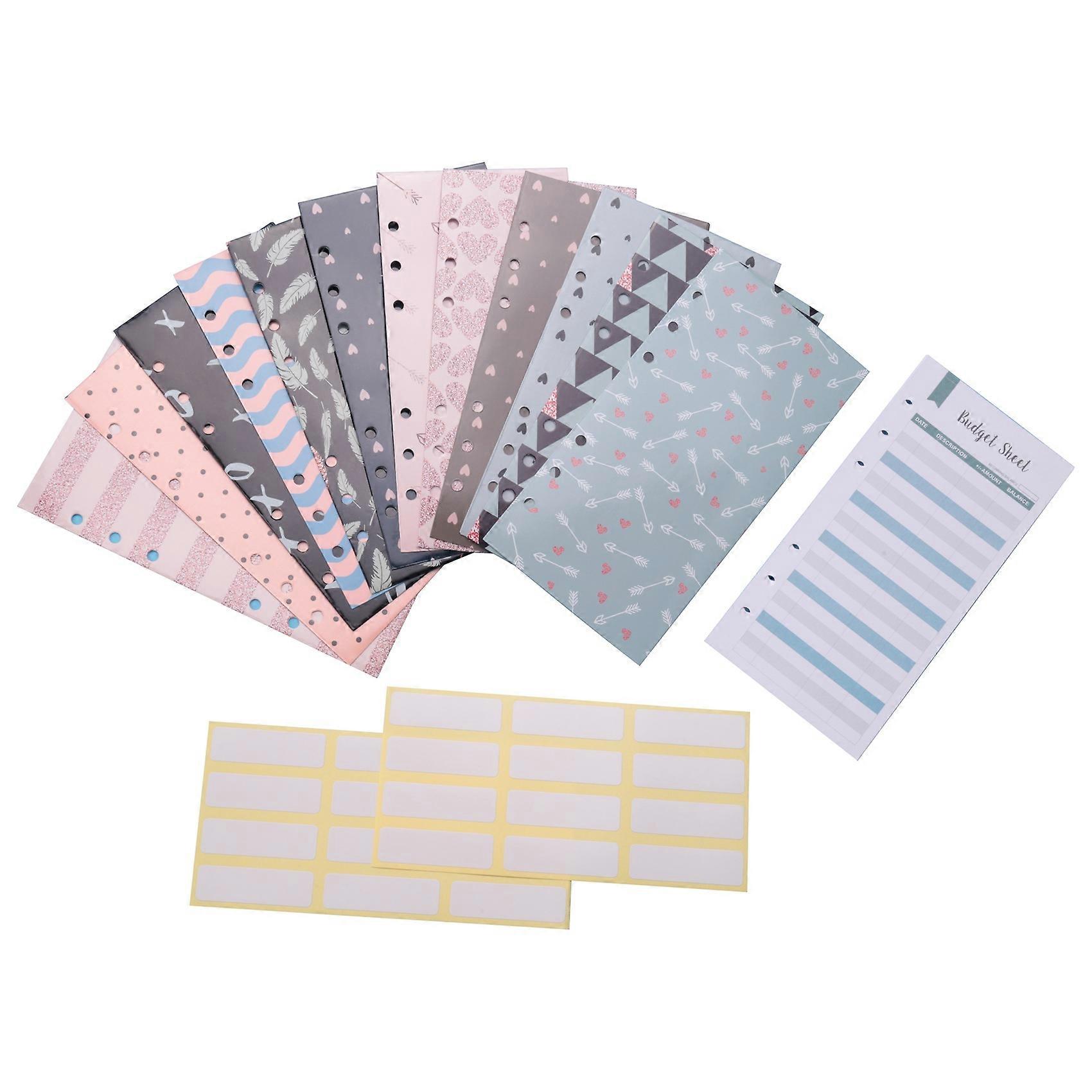 12 Packs Budget Envelopes Laminated Cash Envelope for Budgeting