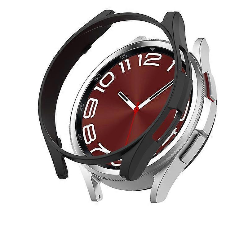 Hard Screen Protector Case Suitable for GalaxyWatch 6 Frame Scratched Resistant Protective Cover Bumper Shell Shockproof  Black