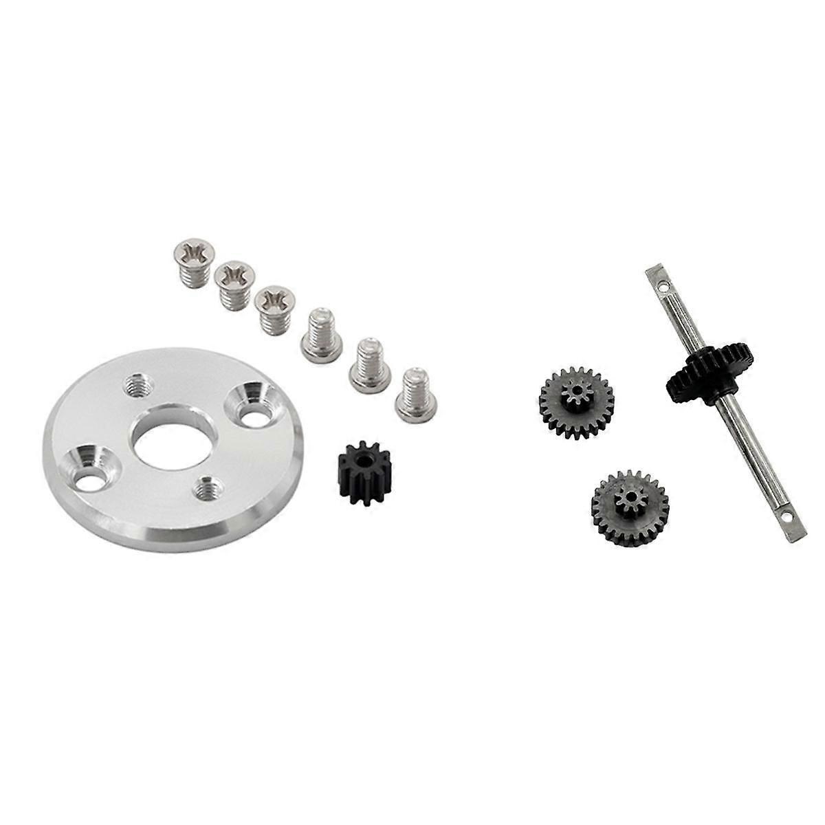 MN78 Getriebe Getriebe Zahnradsatz Motor Ritzel 370 Motor Halterung für MN78 MN82 1/12 RC Auto Upgrade Teile Silber