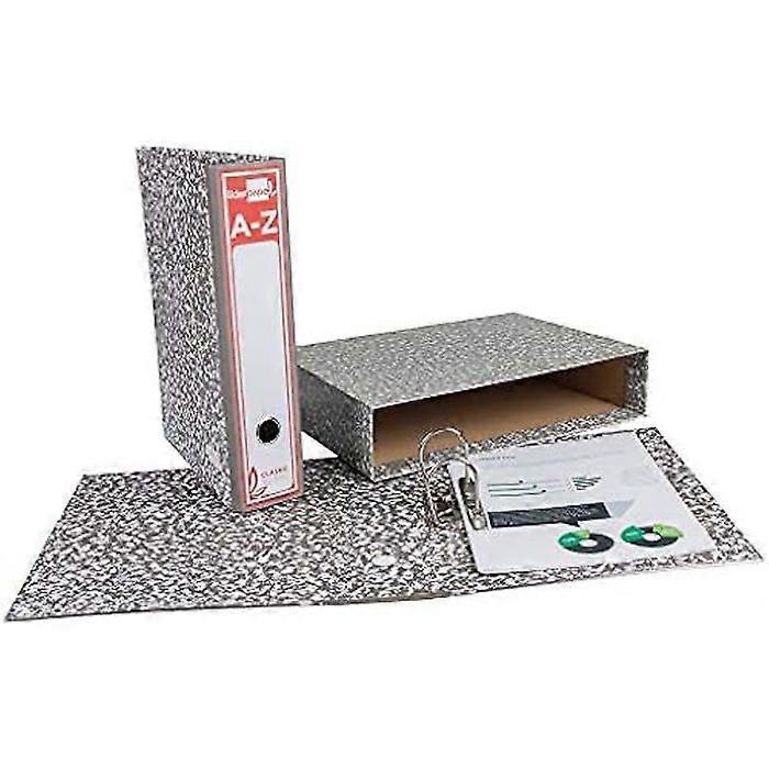 Archiving binder - LIDERPAPEL - Gray/red - Cardboard - Lever mechanism - A4