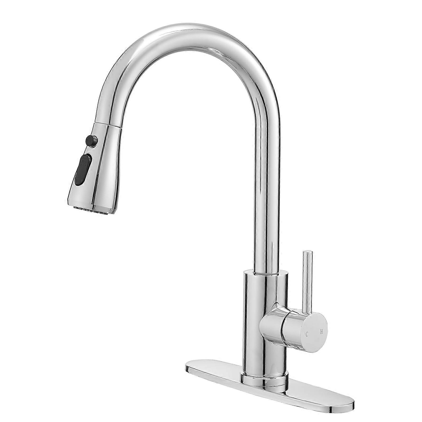 Modern Single Handle High Arc Kitchen Faucet for Farmhouse Camper Rv Kitchen Bar Laundry