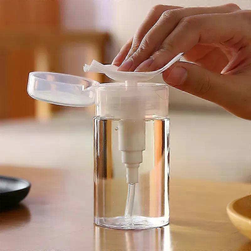 100ml/150ml/200ml Refillable Pump Bottle with Grip Cap for Nail Polish and Makeup Remover Packaging