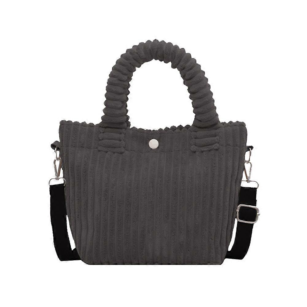 Corduroy messenger bag, plush handbag