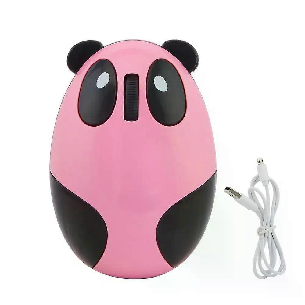 Wireless 2.4G Rechargeable Mouse Cute Panda Mute Button Wireless Wired Version Office Use Computer Part USB Receiver Lightweight