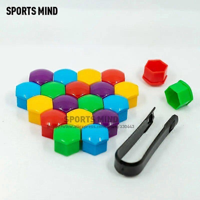 20PCS/lot 17MM/19MM παξιμάδι αυτοκινήτων καλύμματα ABS αυτόματη περικοπή παξιμαδιών ροδών παξιμαδιών ροδών κάλυψη βιδωτό προστατευτικό βιδών καλυμμάτων βιδών καλύψεων