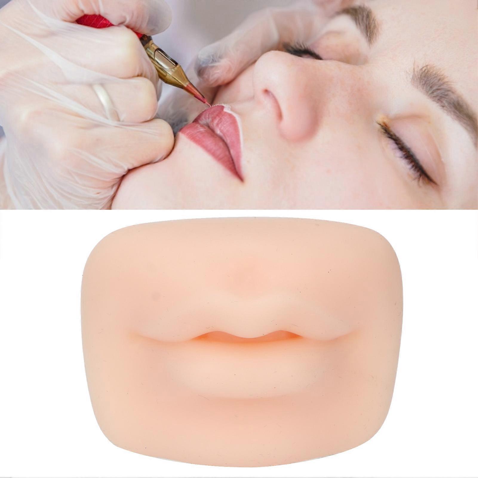 Model de buze din silicon 3D Semi permanent Soft Microblading Realist Piercing pe buze Model de practică 