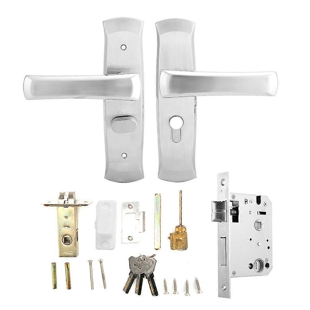 Stainless Steel Single Tongue Mechanical Door Handle Security Interior Lock