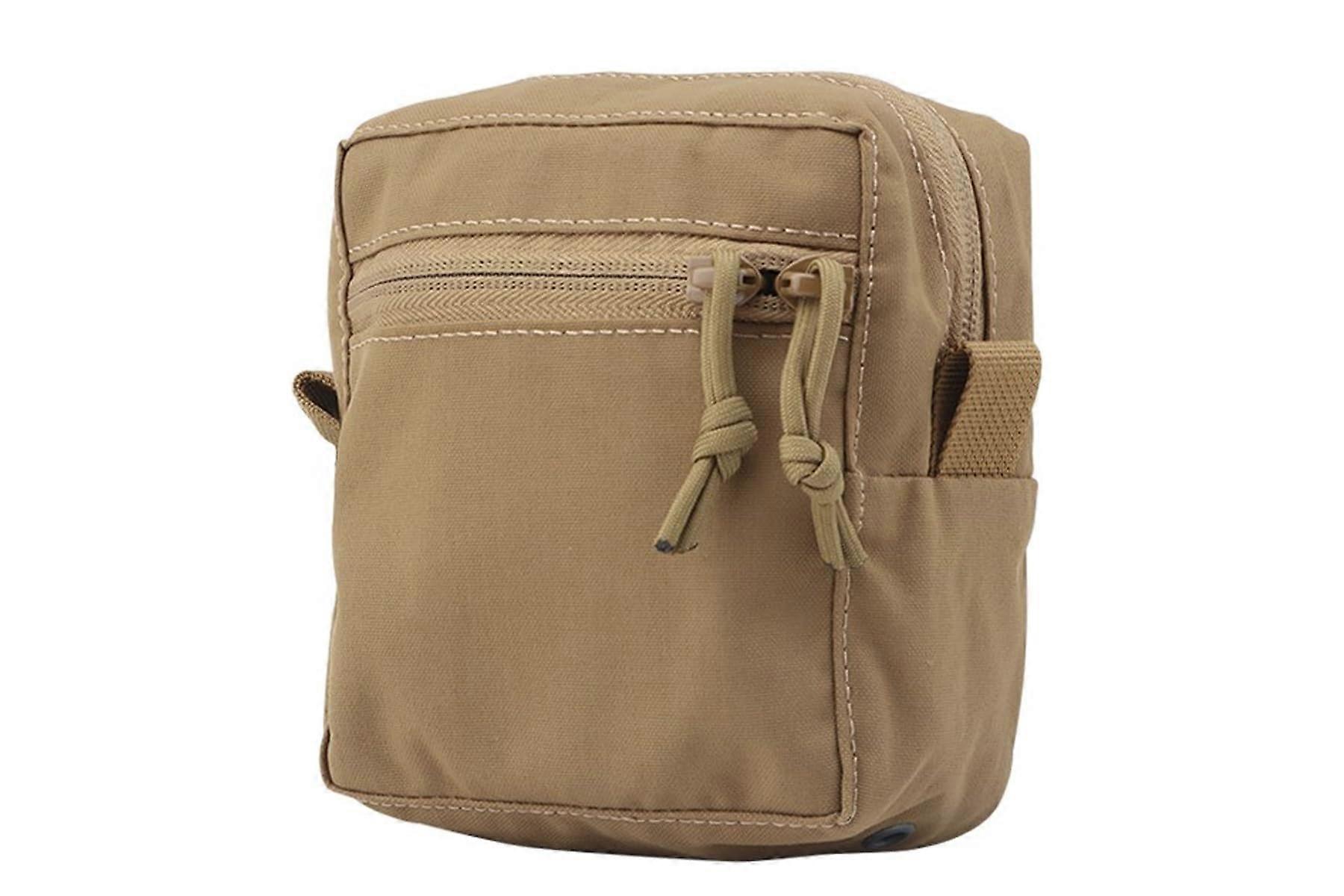 MOLLE Webbing Small Tactical GP Pouch - Tan, Durable Nylon, Versatile Outdoor Gear, Multi-Use Storage Solution