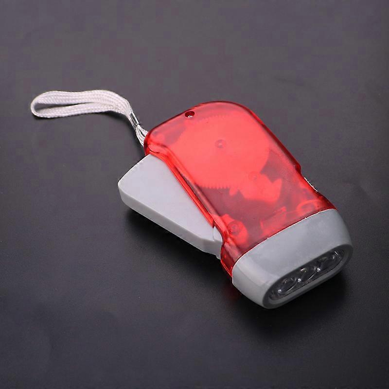 3 LED Dynamo Wind Up Flashlight Hand-pressing Crank NR No Battery Torch