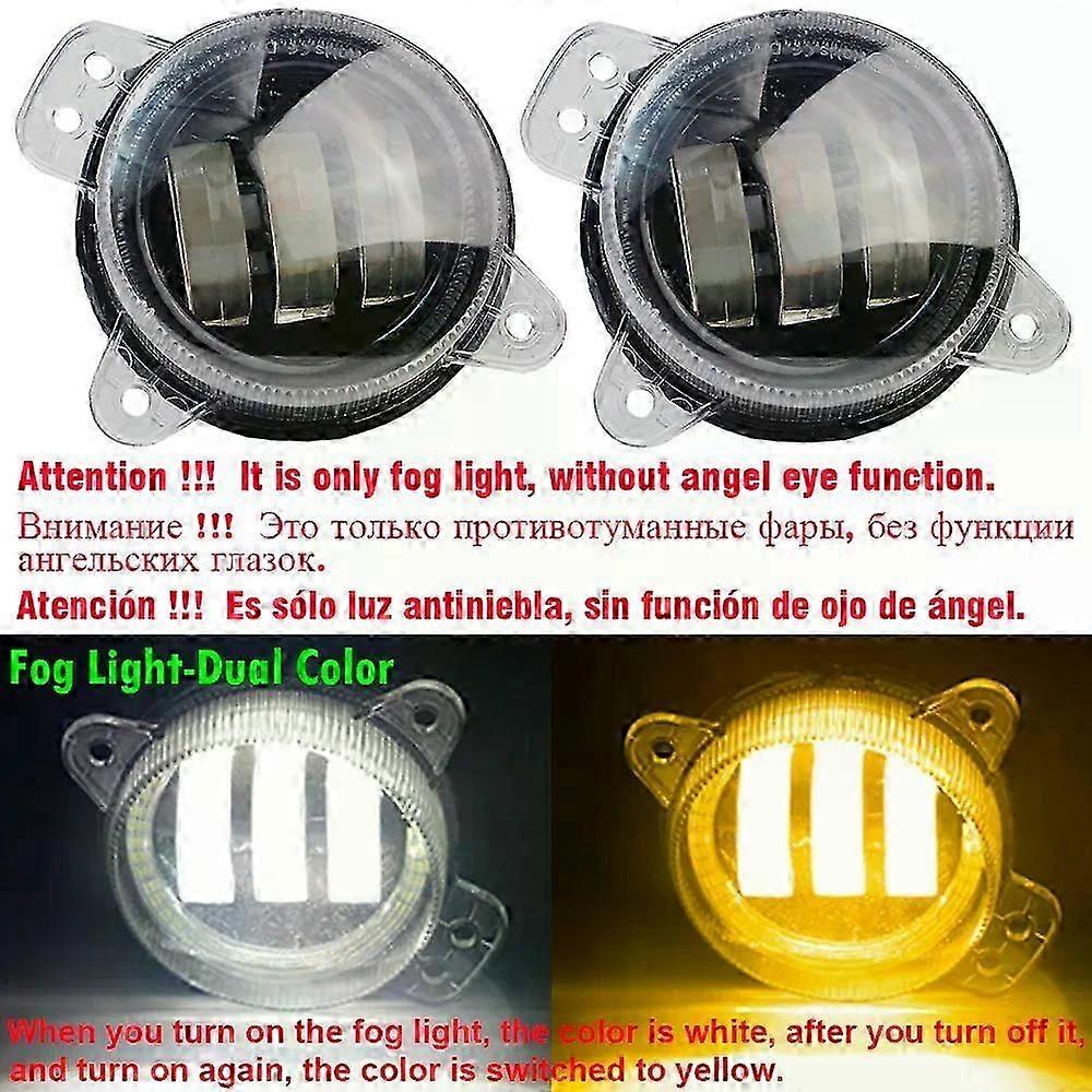 Compatible 2 X Car Right + Left Canbus Led Fog Light Drl Angel Eye Fog Daytime Running Lamp 9006 For Skoda Fabia Mk1 2005 2006 2007 2008