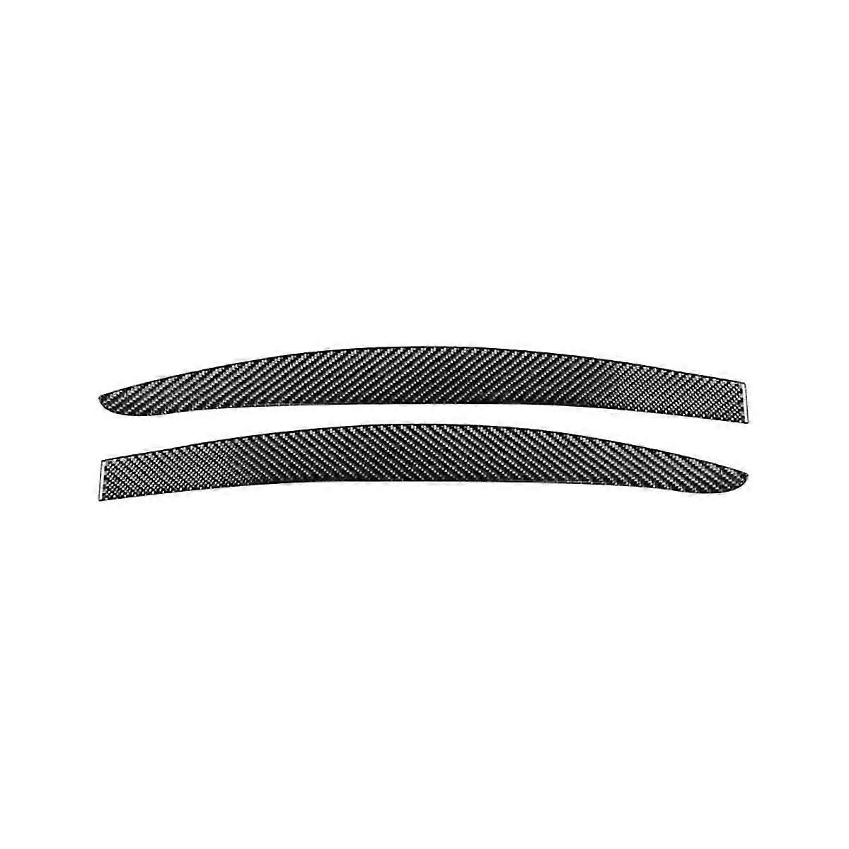 Car Carbon Fiber Headlights Eyebrows Eyelids Cover Eyelash Head Light Lamp Stickers For 2009-2016