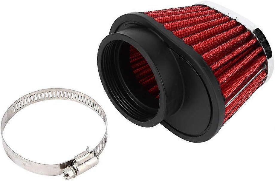 Motorcycle Air Filter, Universal Mushroom Head Engine Purifier Filter Accessory Red(55MM)