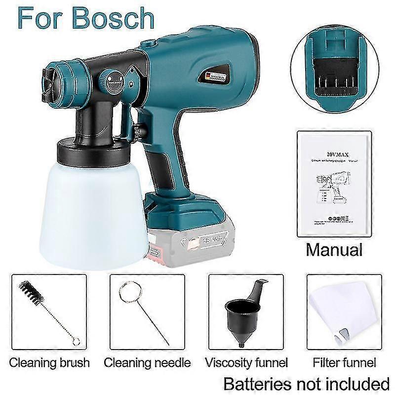 Ηλεκτρικό πιστόλι ψεκασμού 800ml για Makita/dewalt/milwaukee/ 18v μπαταρίας ασύρματο ψεκαστήρα βαφής επίπλων με επίστρωση χάλυβα αερογράφο, χωρίς μπαταρία