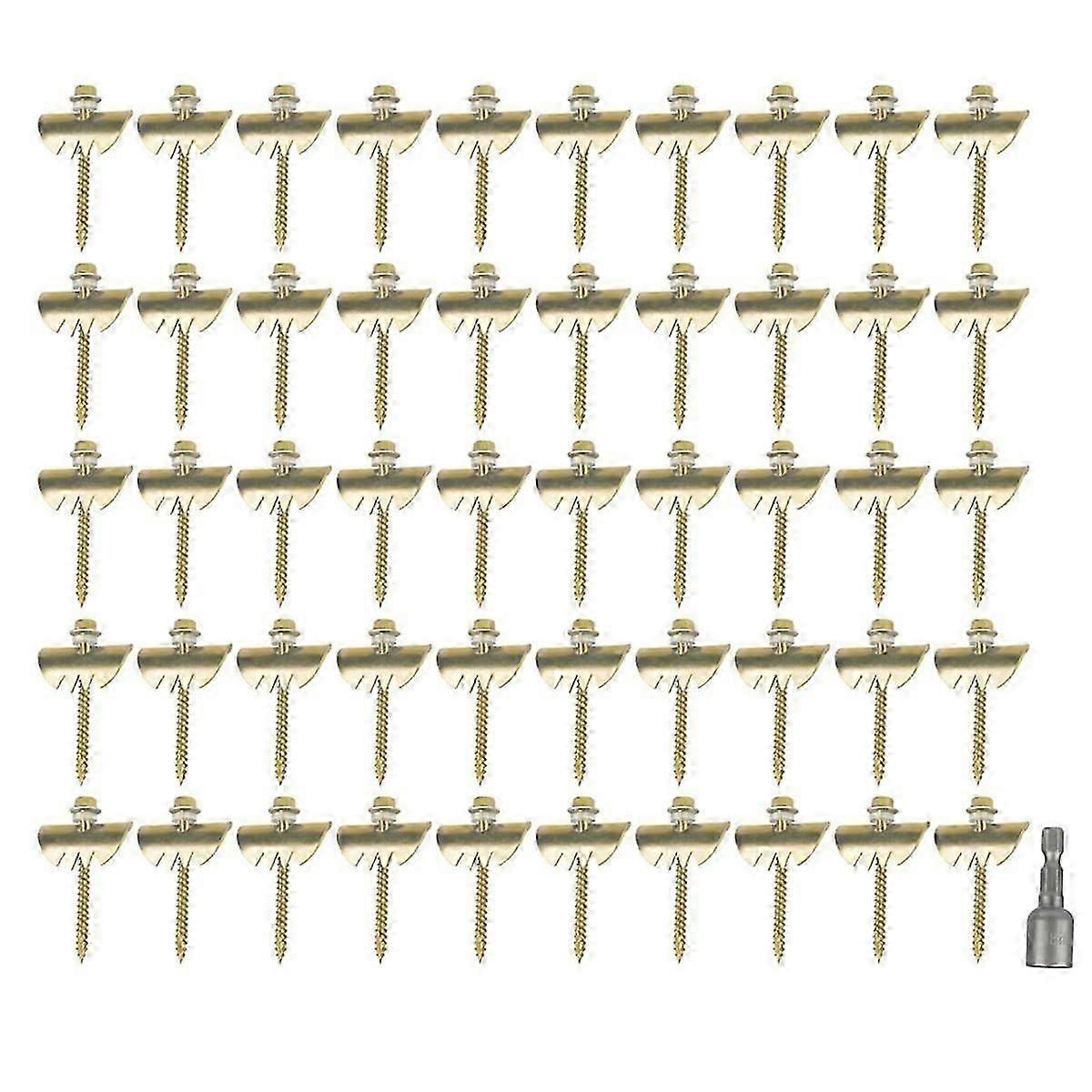 50 stk sinklegering wire gjerdefester for bartre gjerde spiker for jordbruk hagearbeid gjenbruk gjerde