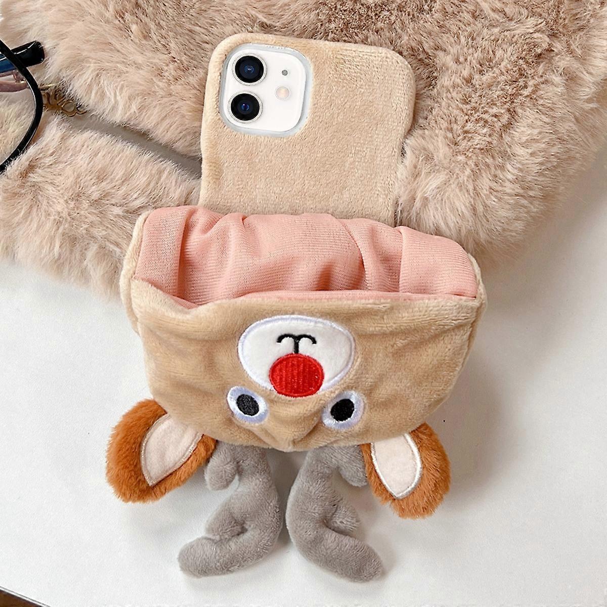 Reindeer Hat Plush Full Coverage Phone Case