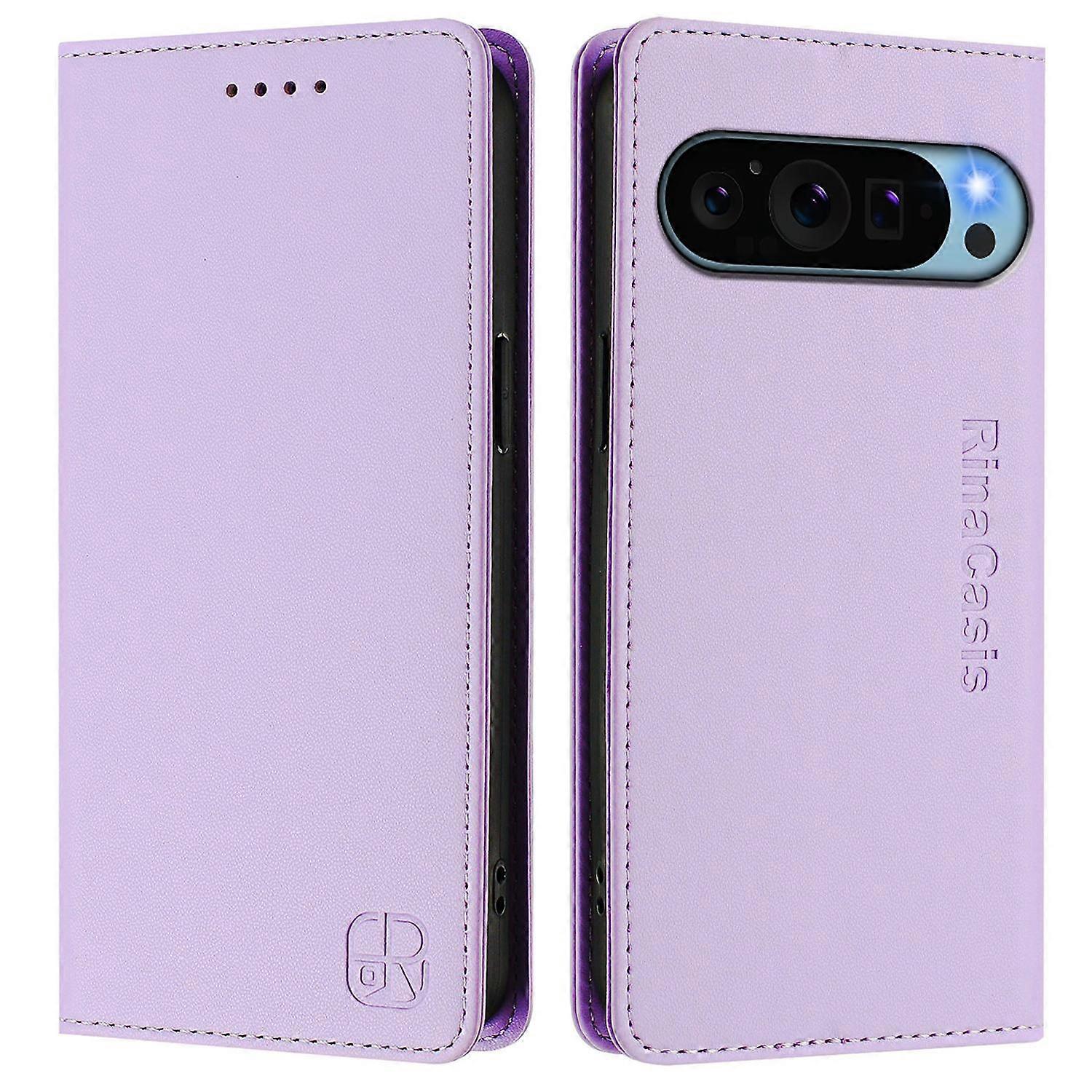 For Google Pixel 9 Pro/Google Pixel 9 Case RINACASIS RC01 Phone Cover with RFID Blocking Wallet Stan
