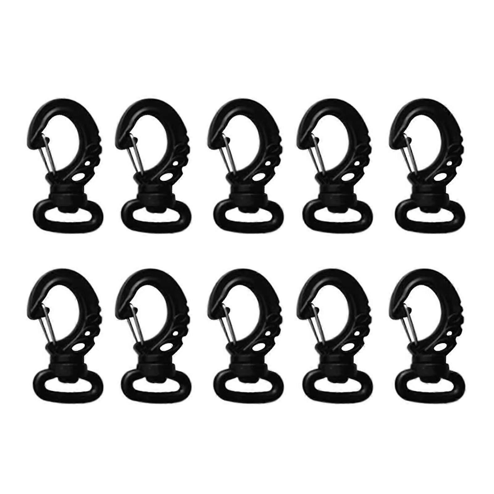 10Pcs Scubas Scubas Diving Clip νάυλον περιστρεφόμενο Snap Hook Spring Clip Single Ended Swivels Eye Bolts Hook Buckles για υποβρύχια