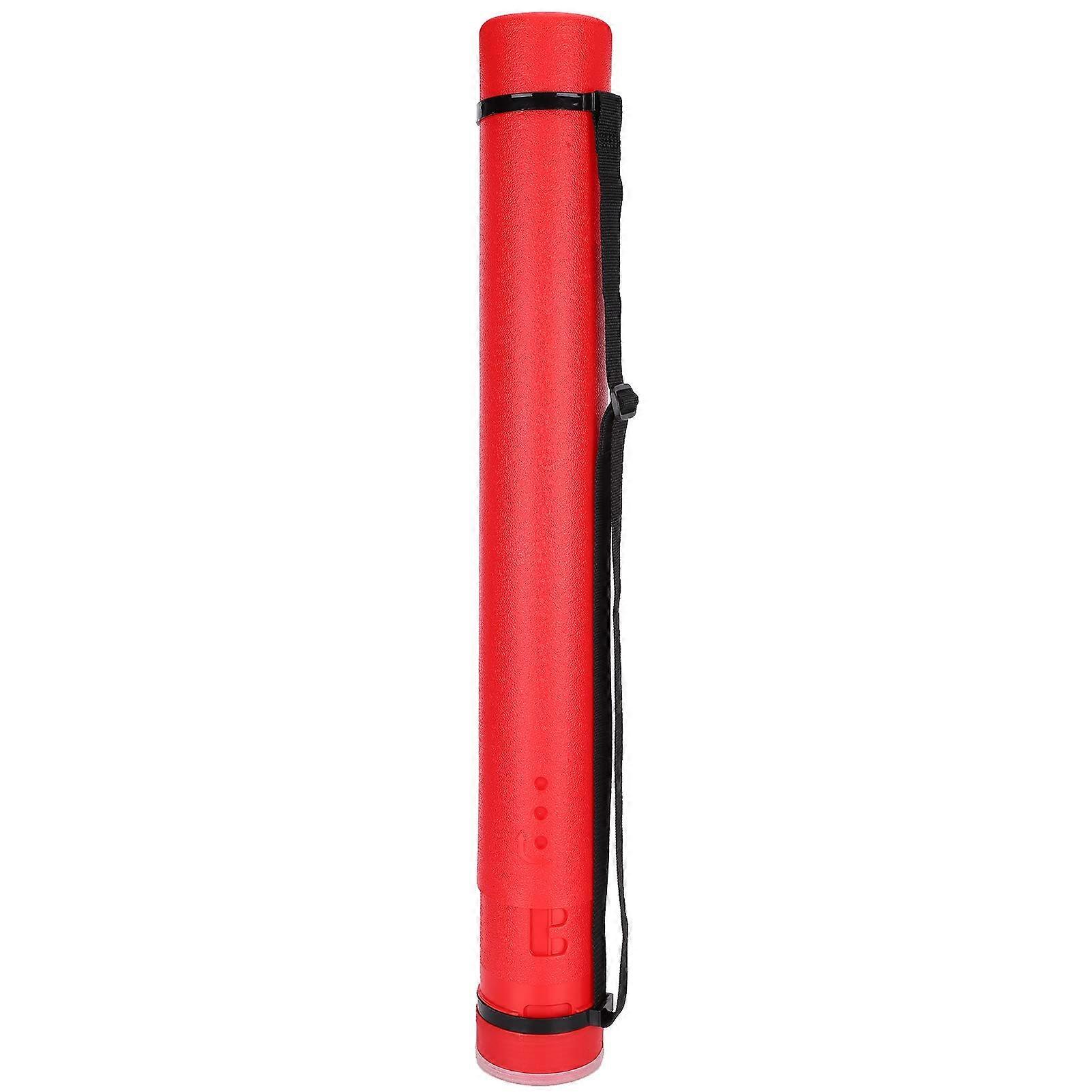 Drawing Storage Tube for Posters, Extendable Moisture-Proof Document Tube with Adjustable Strap, Red Color, for Artworks and Maps