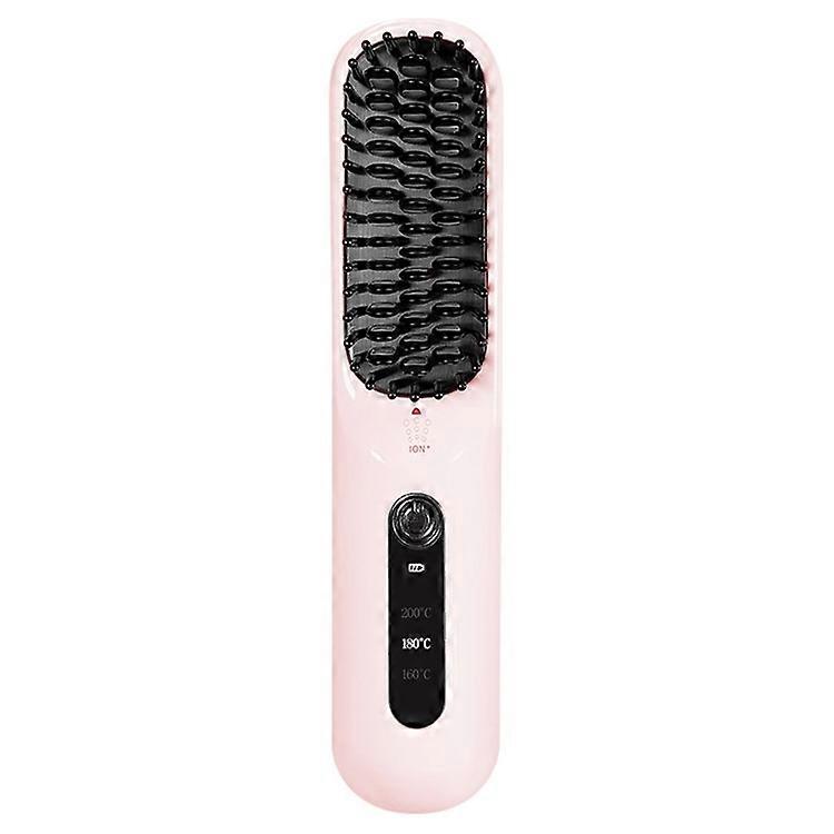 FY-H128 Wireless Hair Straightener Brush Straightening / Curling Ionic Portable Styling Tool