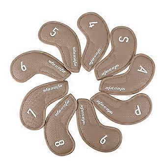 9x Golf Iron Covers Set Golf Club Head Covers Soft Anti Scratch Embroidery