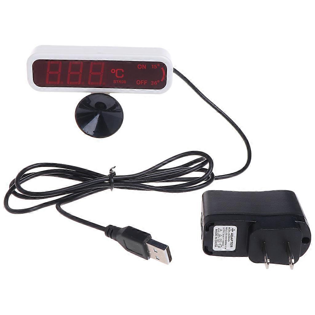 Mini Convenient Digital Thermometer Sensor Hygrometer Gauge Refrigerator Aquarium Monitoring Display Humidity Detector White