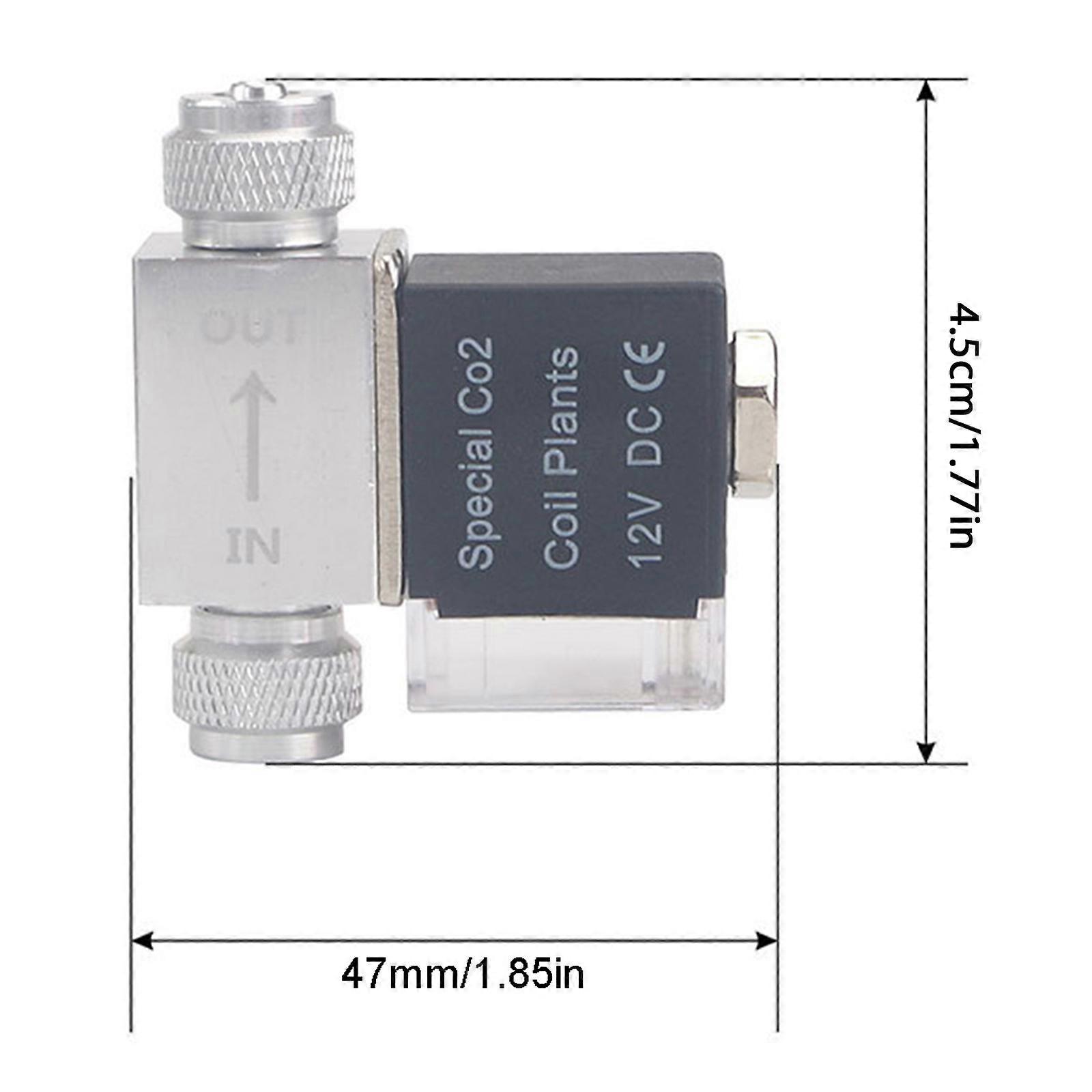 CO2 Solenoid for Valve for DC 12V Aquarium CO2 Regulator System Low Temperature Solenoid for Valve for Tank