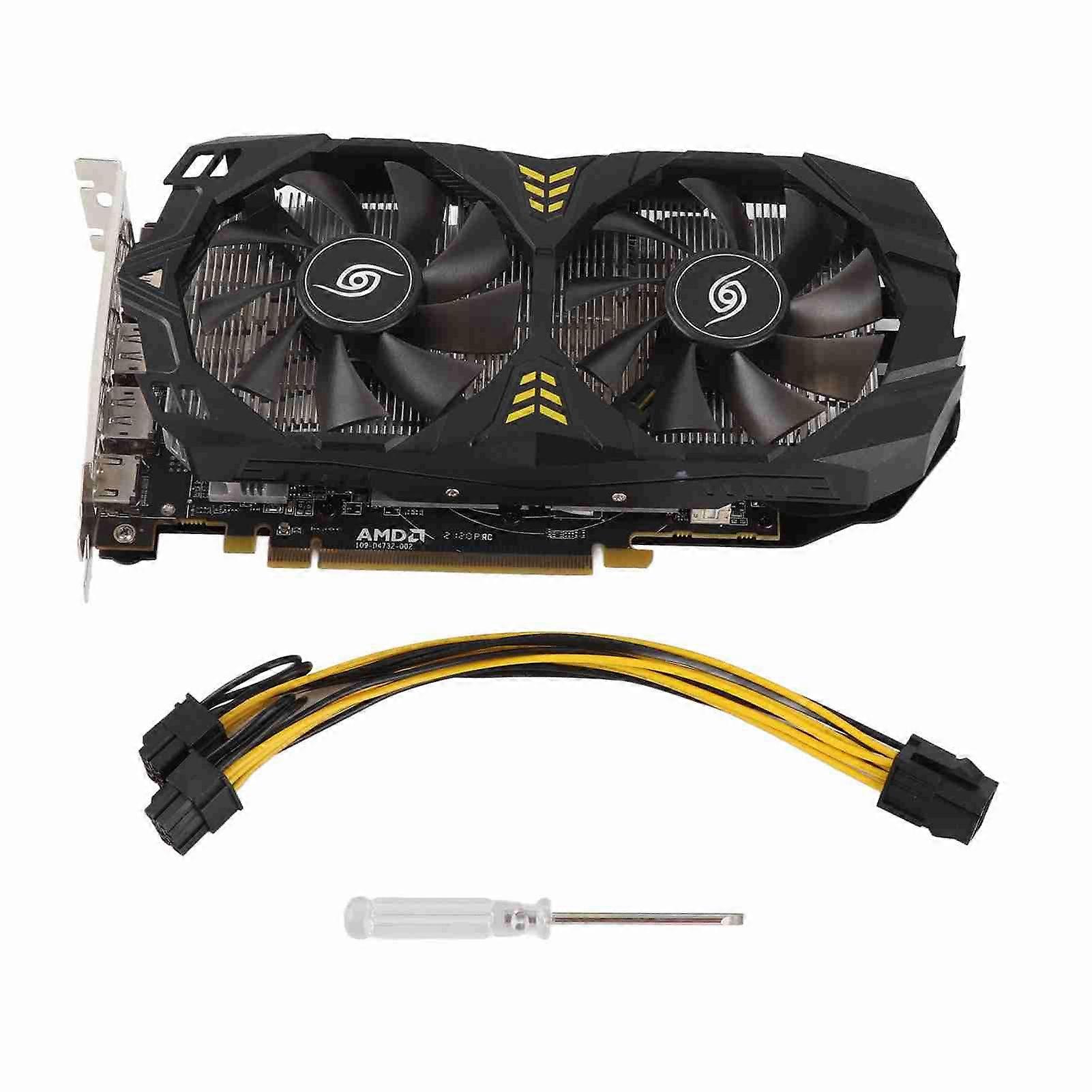 RX580 8GD5 GDDR5 Graphics Card 1244MHz 7000MHz 256bit Support 3 DP HD Multimedia Interface Gaming Graphics Cards for Computer