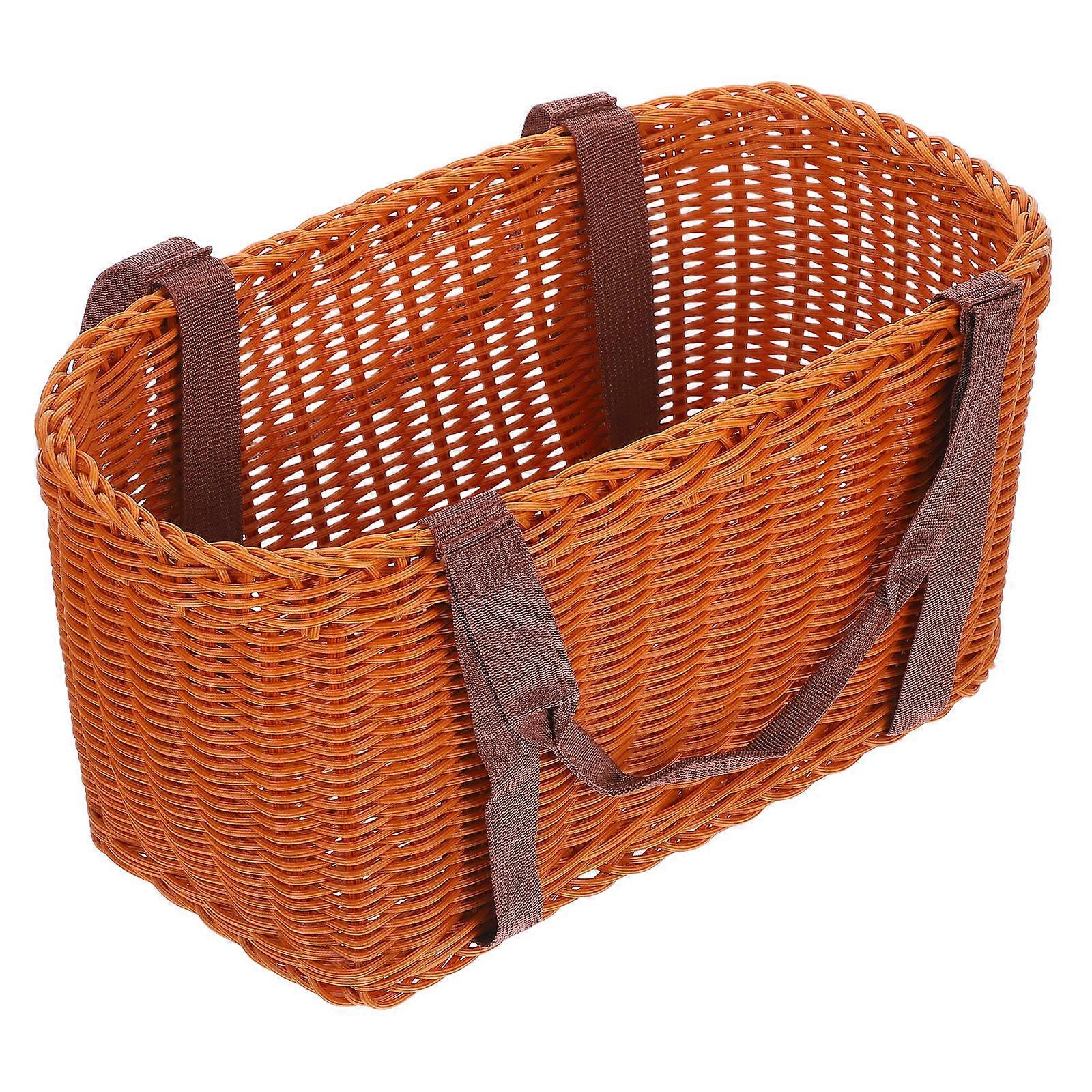 Natural Multifunctional Hand Basket, Designed for Easy Carrying and Usage