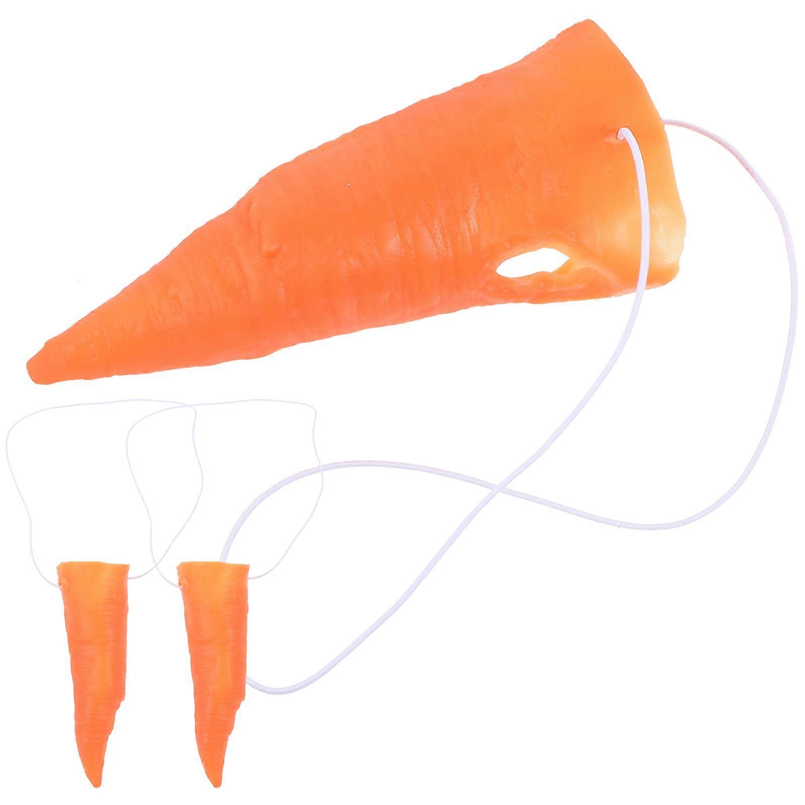 3pcs Portable Snowman Nose Cosplay Carrot Props Lightweight Reusable Party Decoration for Christmas Carnival Role Play