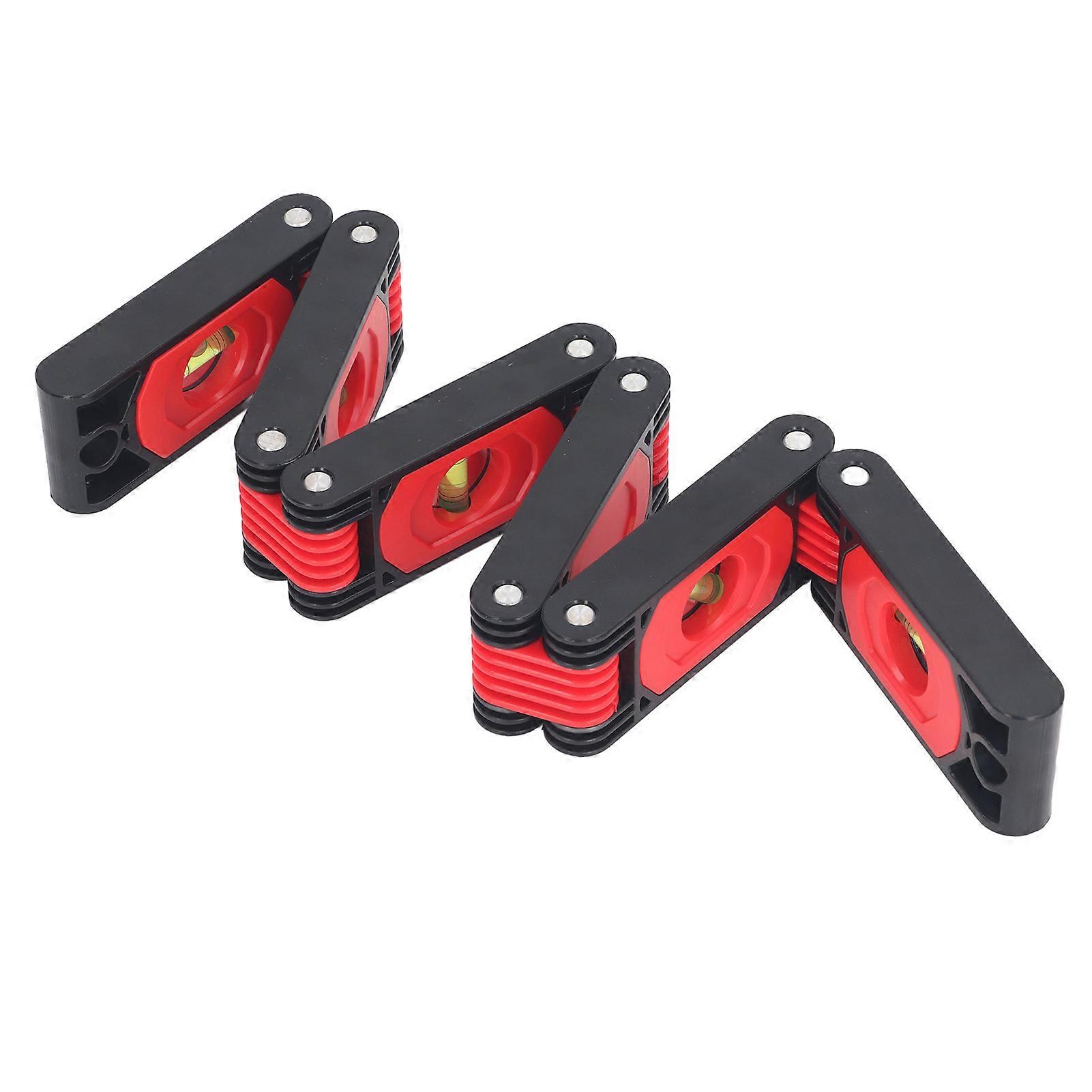 Foldable Level 72cm Multi Angle Precise Measurement 6 Sections Magnetic Folding Level Measuring Tool for Woodworking
