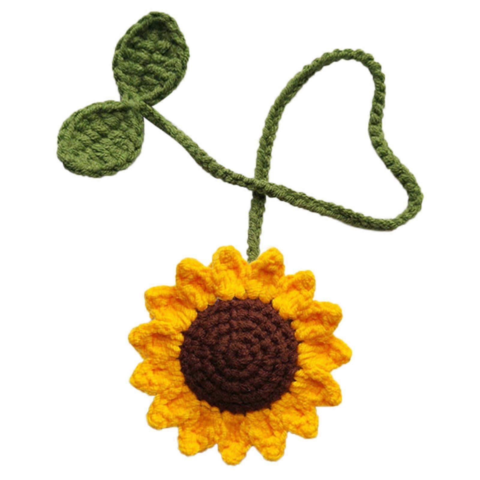 Multi Functional Woolen Decor Pendant Handmade Crochet Car Rearview Mirror Ornament Dark