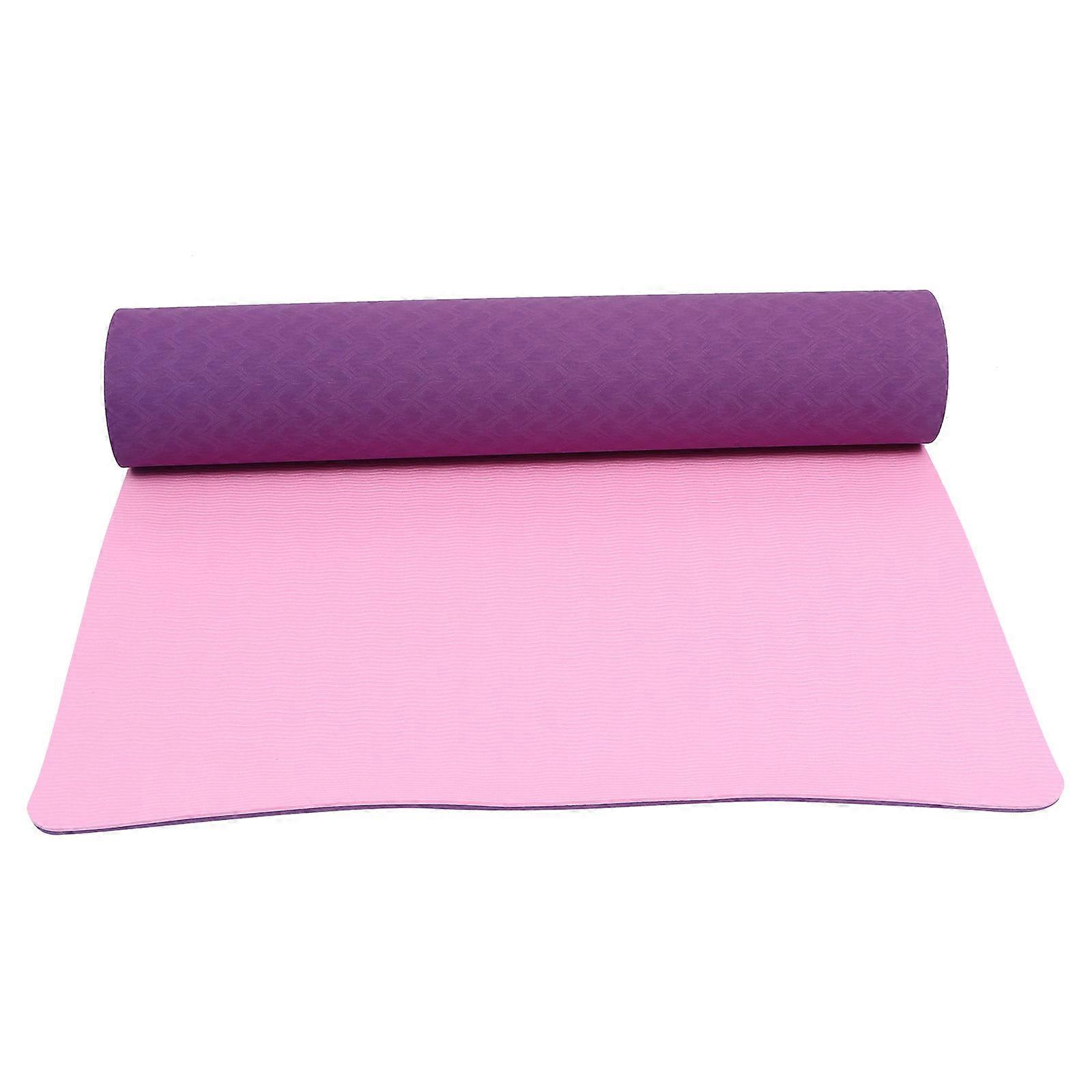 Exercise Mat TPE Anti-Skid Rectangle Shape For Yoga Enthusiasts Hot Yoga 1Set