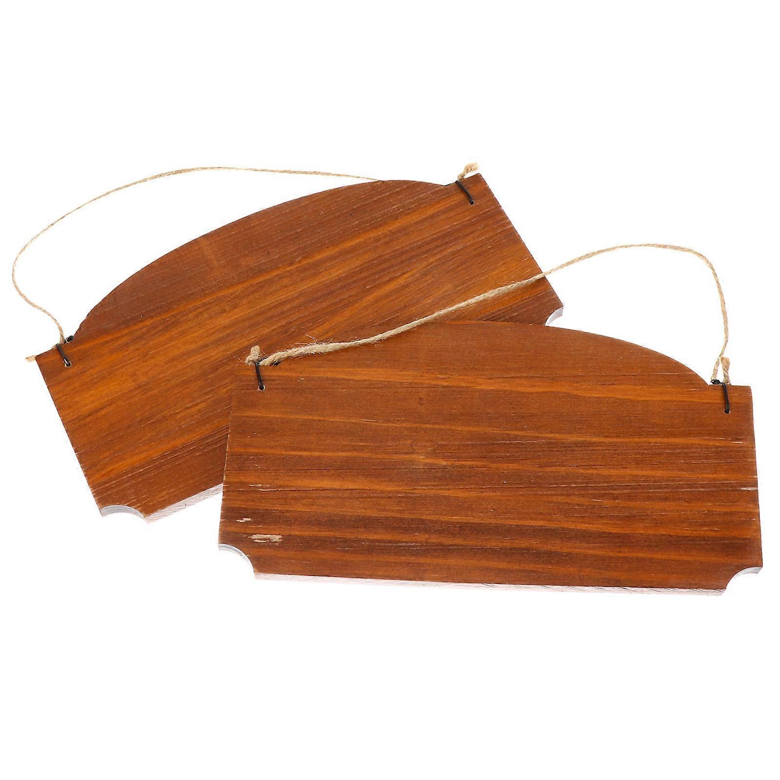 Blank Sign Board Rectangular Doorplates For Home Cafe Shop .5x11.5x0.8cm Decoration 2Pack