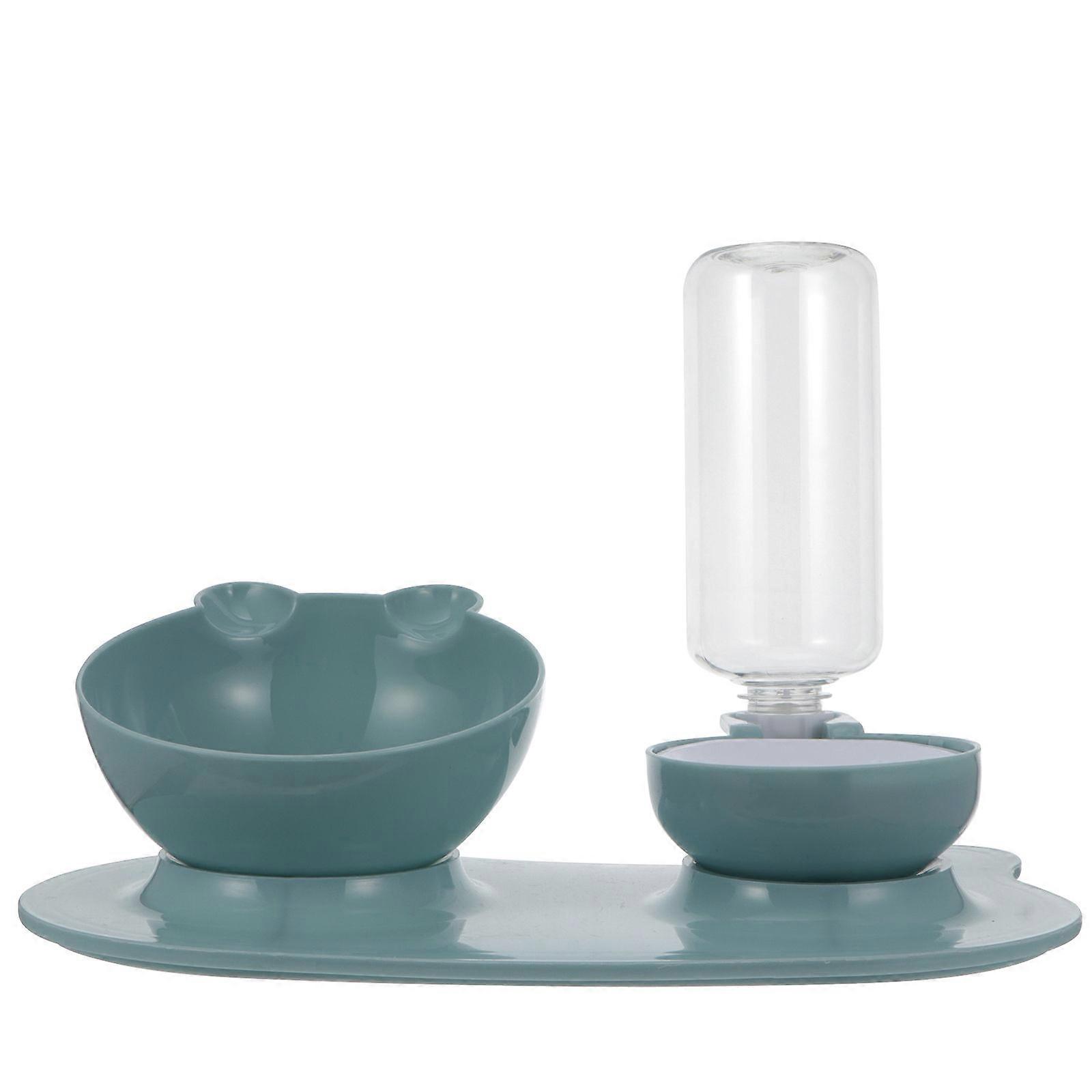Kitten Feeding Bowls Round Plastic Design for Cats Feeding Time 34x14cm Durable 1Set