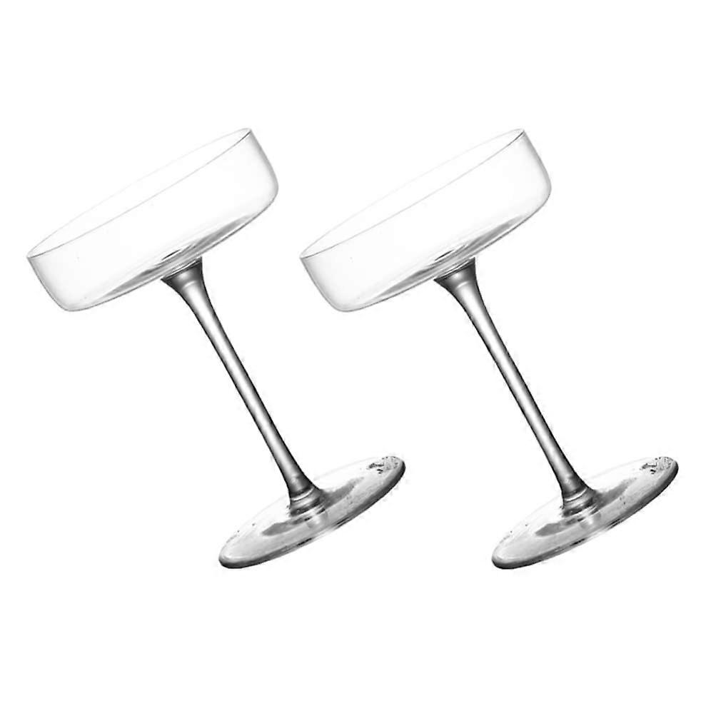 Margarita Glasses Set of 2, Clear Daiquiri and Martini Wine Cups, Stylish Drinking Glasses for Parties and Bars