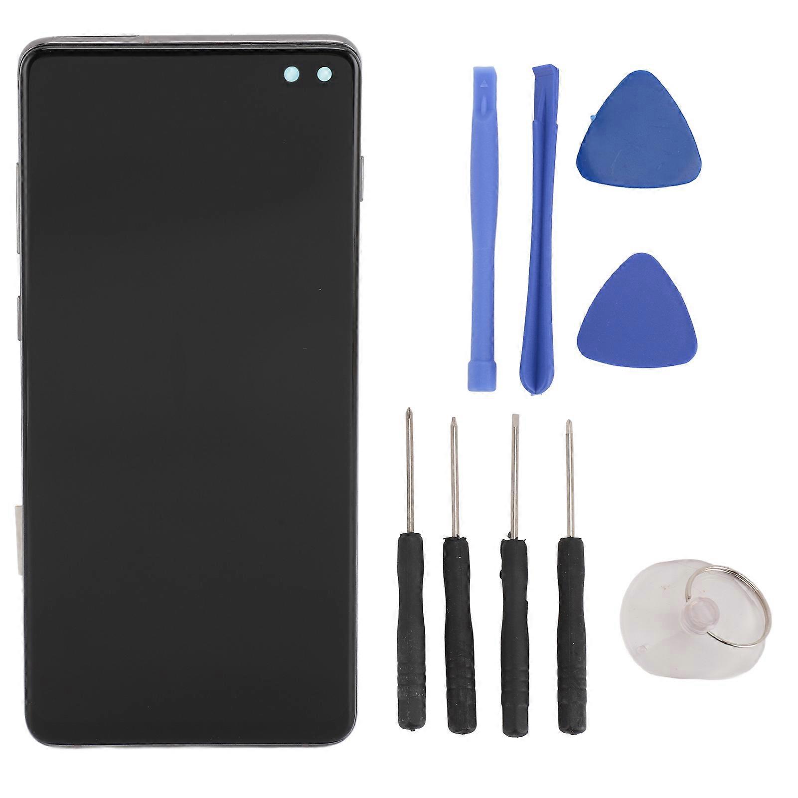 Écran tactile LCD avec outils de réparation pour smartphone Galaxy S10 PLUS. Écran LCD TFT taktil mit châssis.