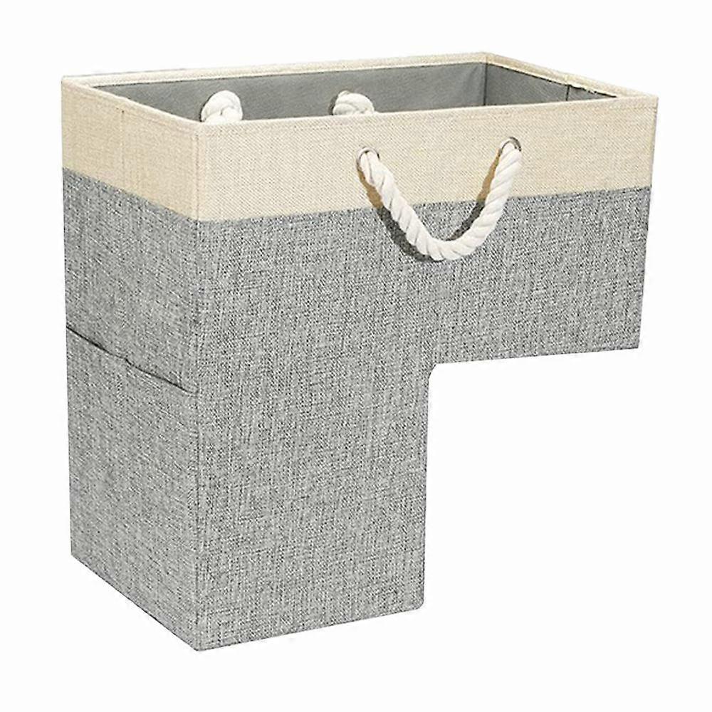 Portable Design Two-color Splicing Miscellaneous Storage Basket