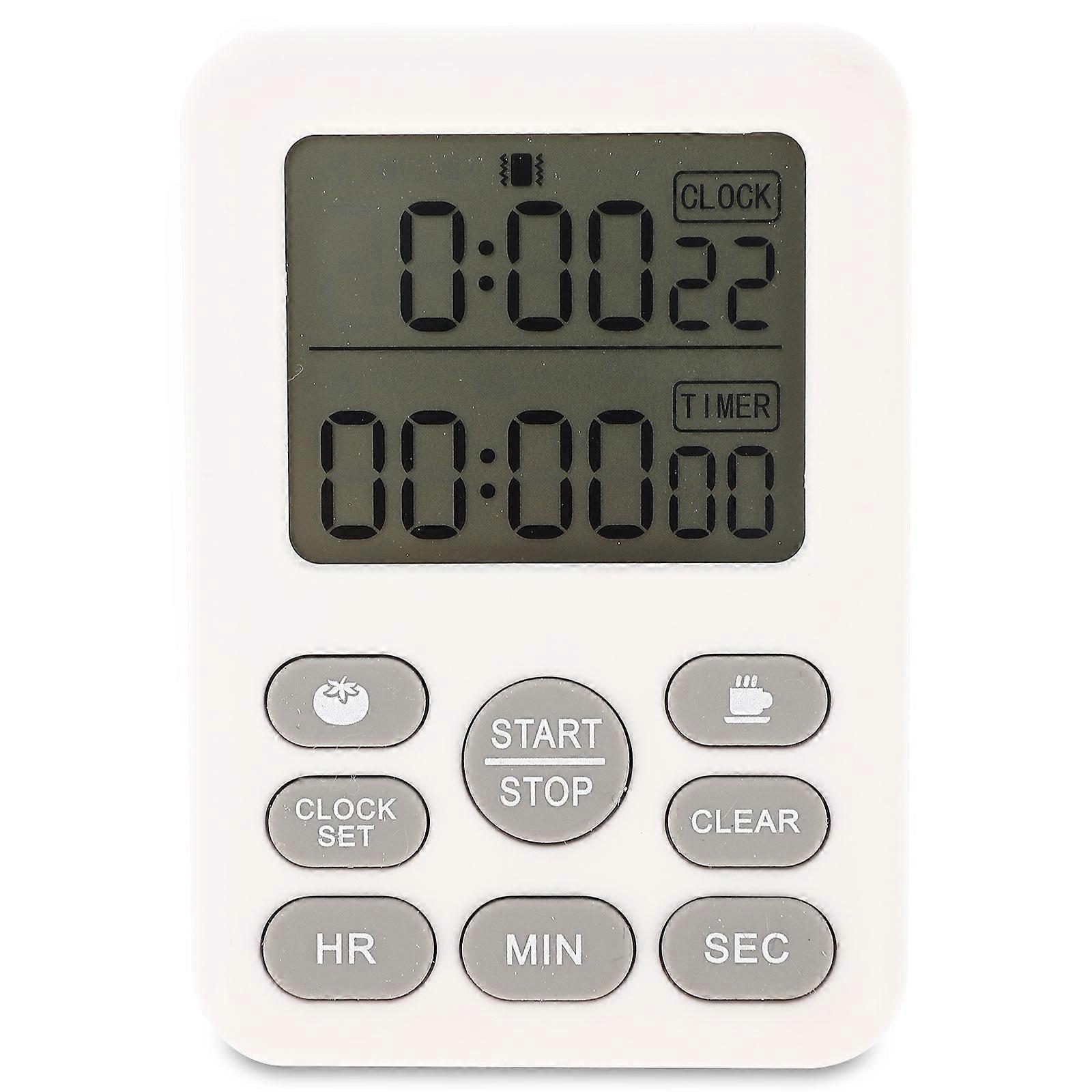 Learning Timer Kitchen Timer Home Users Alarm White 8.3X5.7X2.3CM 1Pcs