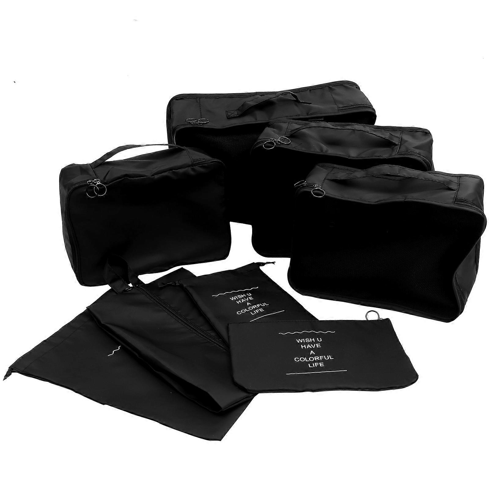 8pcs Luggage Organizer Bags Set for Travel Packing Cubes Suitcase Organizers with Space Saving Design to Minimize Wrinkles and Keep Clothes Neat