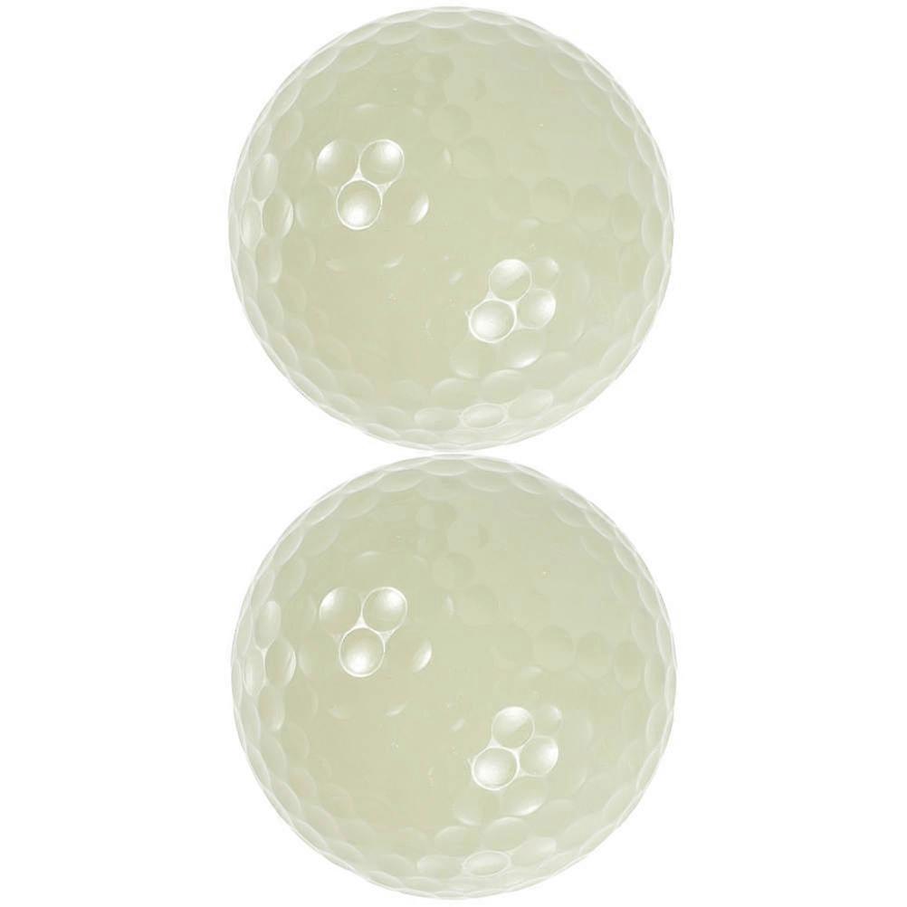 Reusable Golfing Balls For Evening Practice Sessions Night Play Design Beige 4.00X4.00X4.00CM 2Pcs