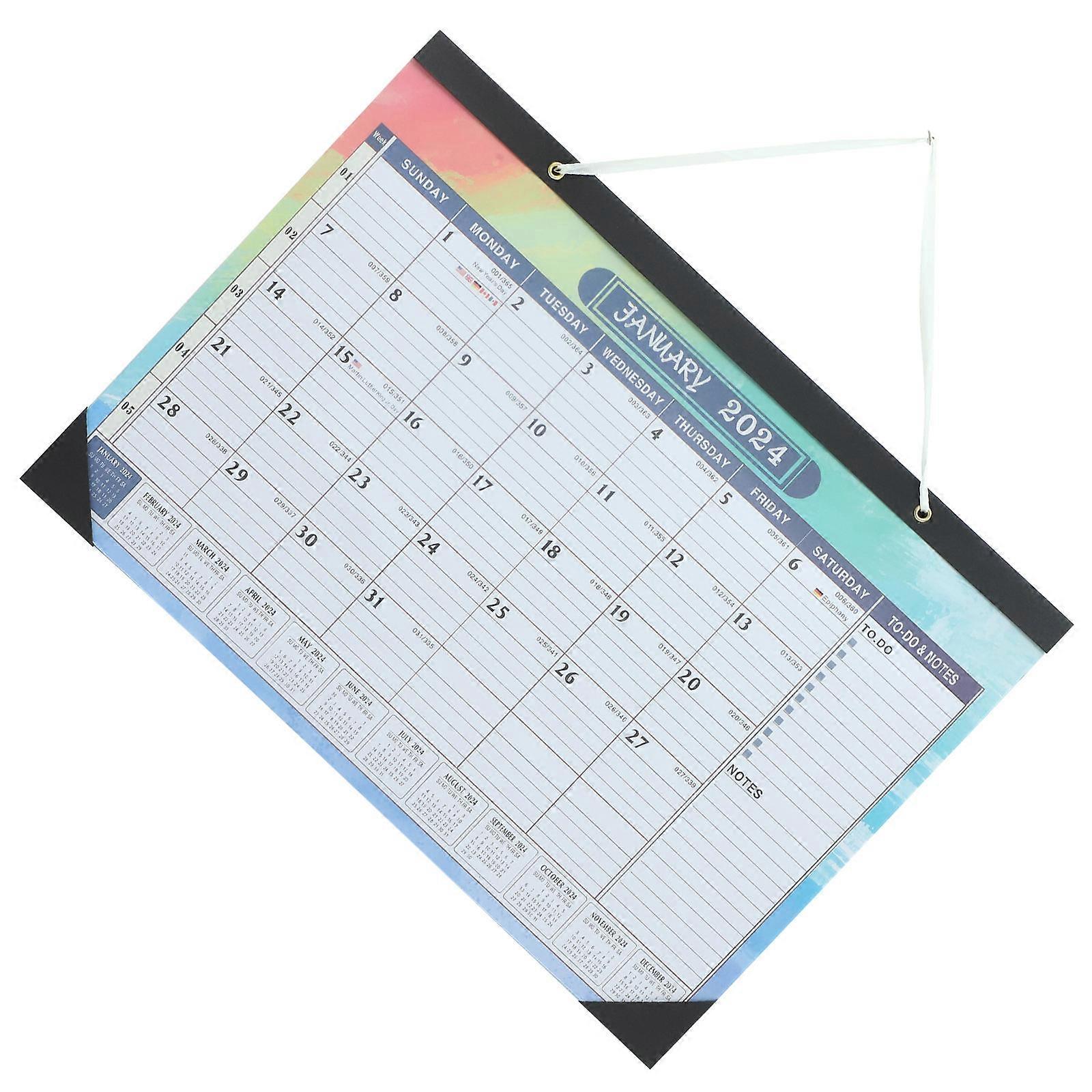 Hanging Calendar Countdown Function Simple Design Office Use 18 Months Coverage Appointment Tracking 1Pack