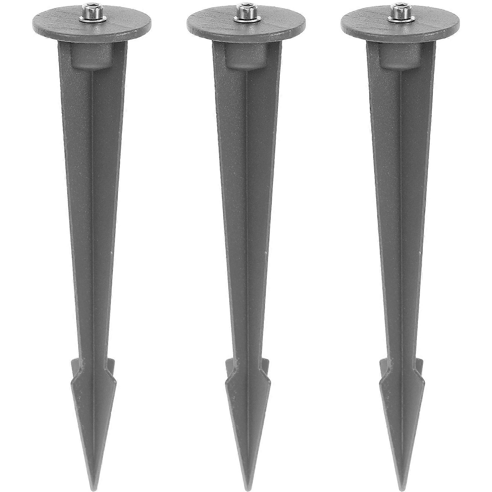 Solar Light Stakes Replacement Alloy Lawn Lamp Support 3Pcs Grey