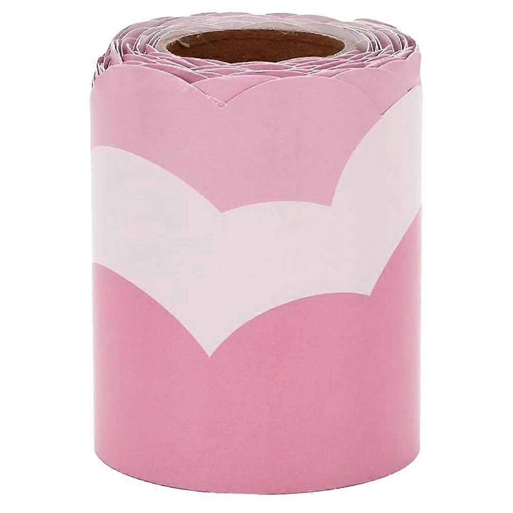 DIY Bulletin Board Border Shape Pink 500.00X7.50X0.10CM Versatile Decoration 1 Roll
