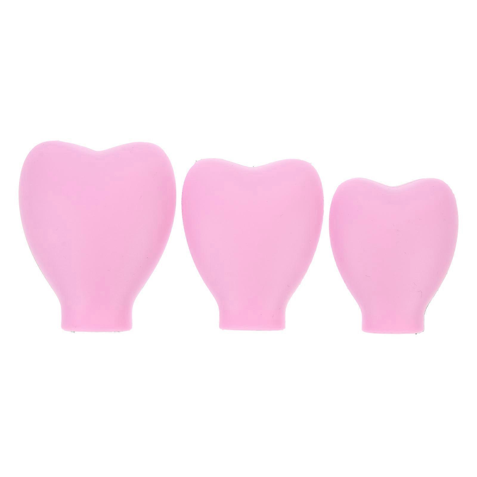 Makeup Brush Protector Reusable Covers Pink Cylindrical Protective Dust-Proof Extend Life of Makeup Brush 3Pcs