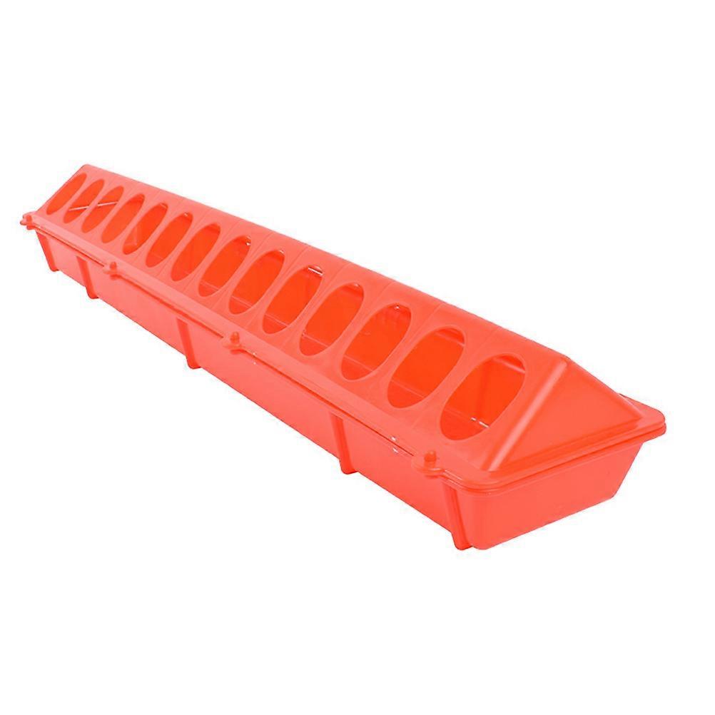 Poultry Pigeon Game Bird Feeding Equipment Pigeon Feeding Trough Red 51.00X12.00X7.50CM 1Pack