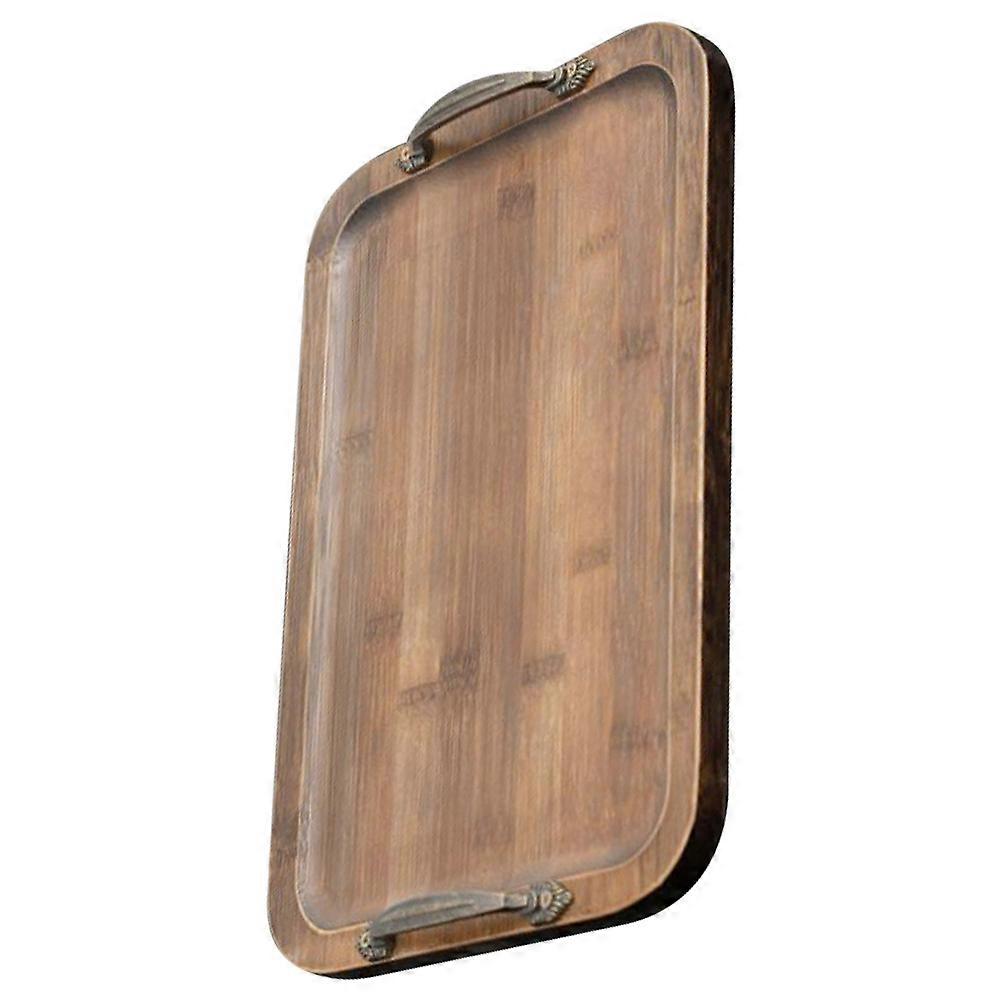 Eating Trays Bamboo Tray For Home Use Coffee Color 33x23cm 1Set