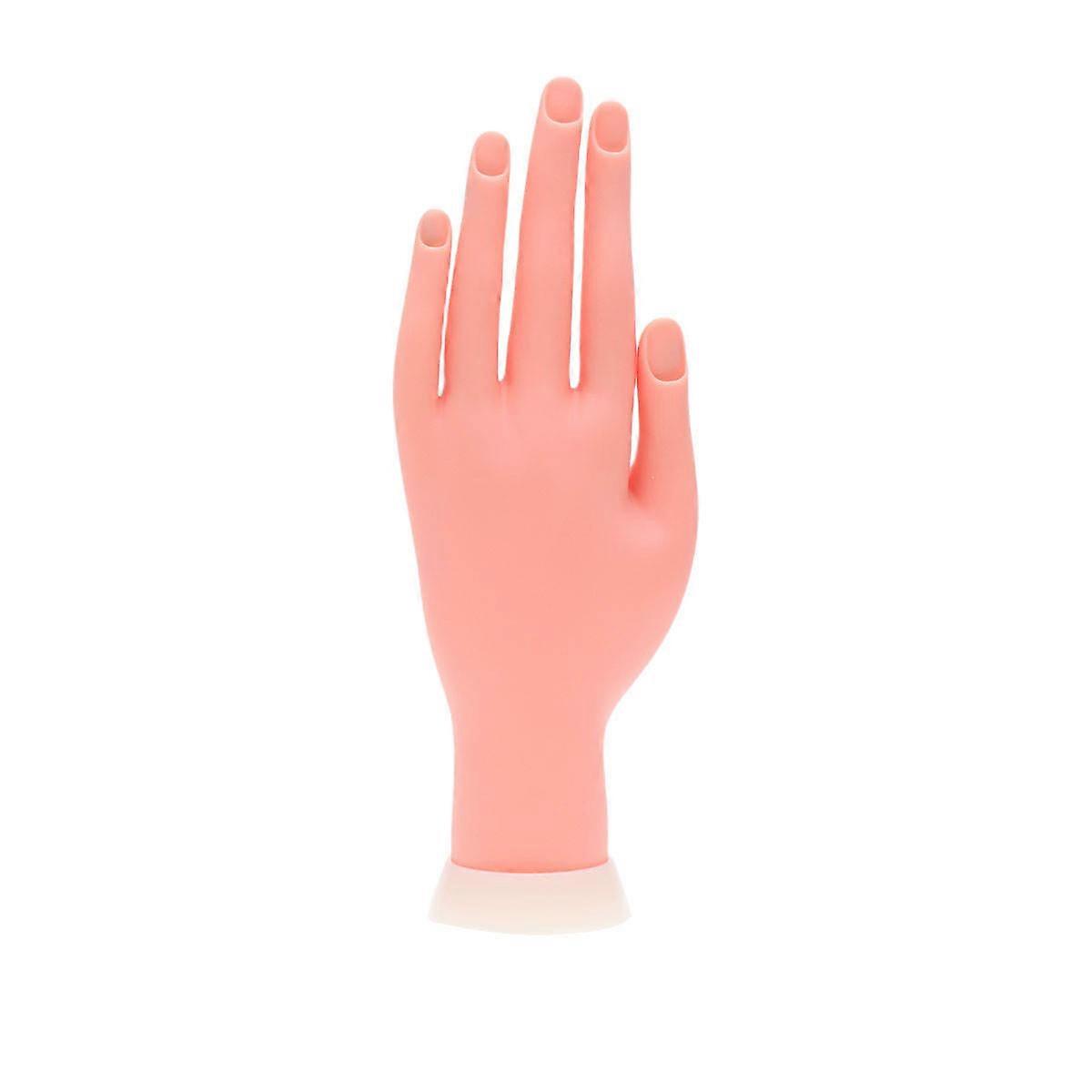 Hand Model Nails Practice Nail Finger Pink Manicure Tool For Beginners 1Set