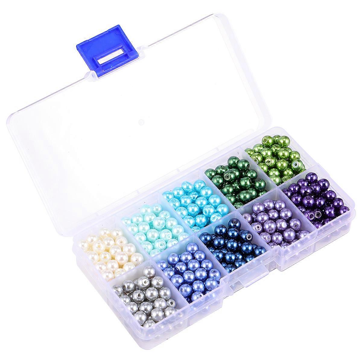Craft Beads Loose Glass Beads Crafts Beads Accessory present Giving Green 0.6x0.6cm Mini Hole Design 1 Set