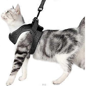 Cat Harness and Leash Set with Ultra-Light Kitten Collar Soft and Comfortable Running Jacket Running Cushioning Escape-Proof Suitable